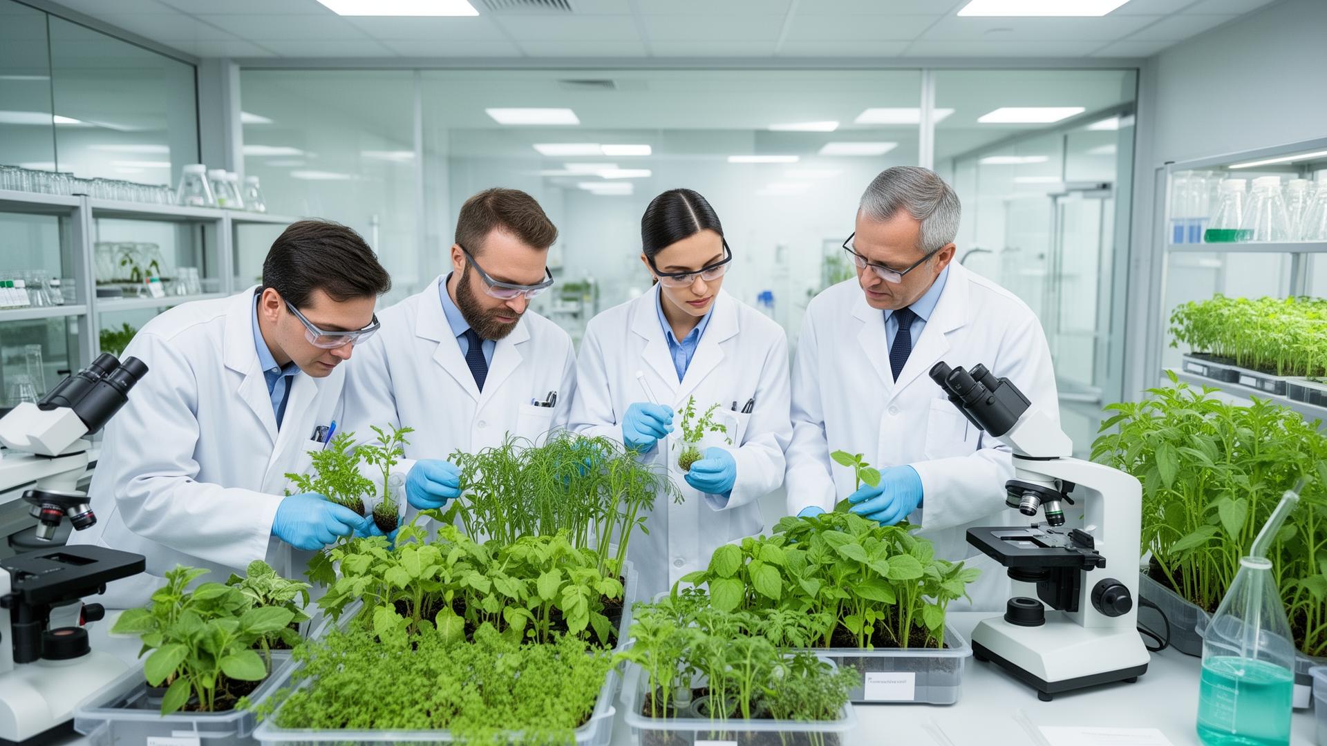 Scientists in research laboratory